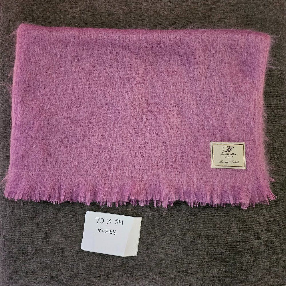 Distinction by Bronte Moon Purple Luxury Mohair Throw 54x72 in